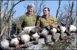 Sergei Shushunov goose hunting in Russia